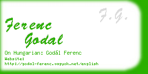 ferenc godal business card